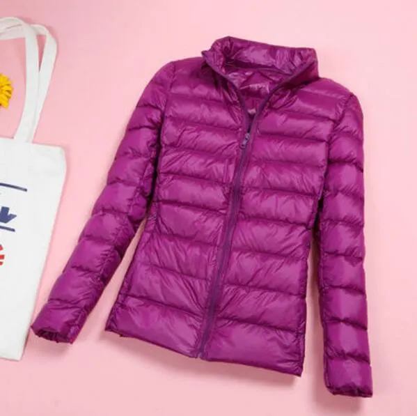 Down jacket women hooded ultra thin 90% Ultra Light duck down coat Female winter large sizes Solid Portable warm jackets woman