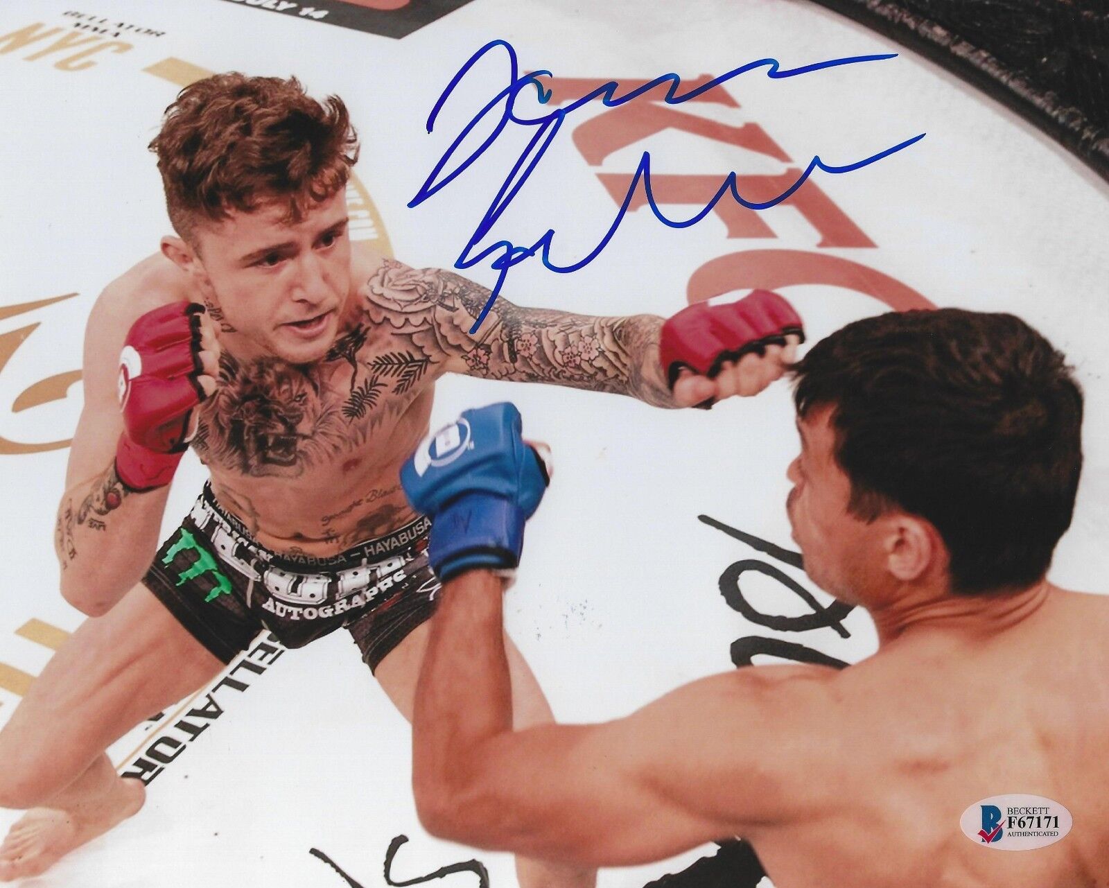 James Gallagher Signed 8x10 Photo Poster painting BAS Beckett COA Bellator MMA MSG Picture Auto