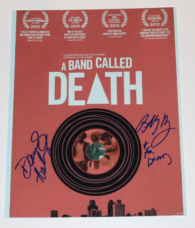 A BAND CALLED DEATH SIGNED 11x14 MOVIE POSTER Photo Poster painting COA BOBBY HACKNEY DANNIS