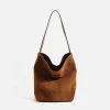 Large Capacity Nubuck Leather Texture Women's Shoulder Bag