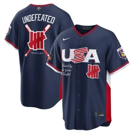 Youth USA Baseball Nike x Undefeated Navy 2026 World Baseball Classic Stadium Jersey