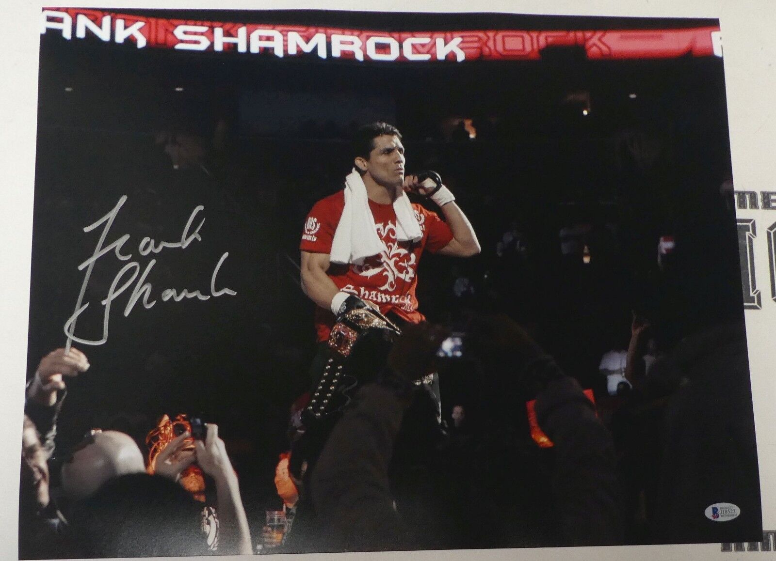 Frank Shamrock Signed 16x20 Photo Poster painting BAS Beckett COA UFC StrikeForce Belt Picture 1