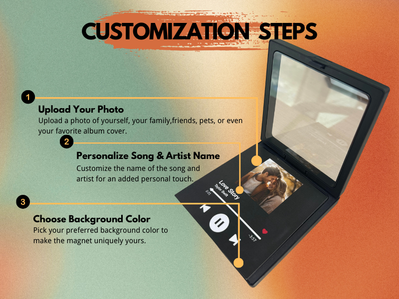 How to custom Duckbe Music Album Fridge Magnets with Photo