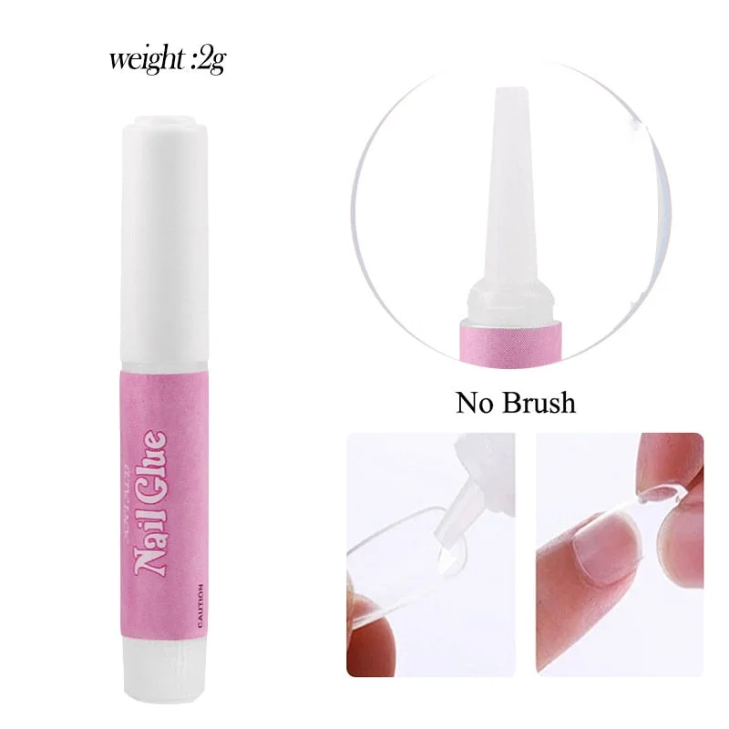 10pcs 2g Mini  Acrylic Glue Art Decorate Tips for All Kind False Nail press on for girls DIY nail art