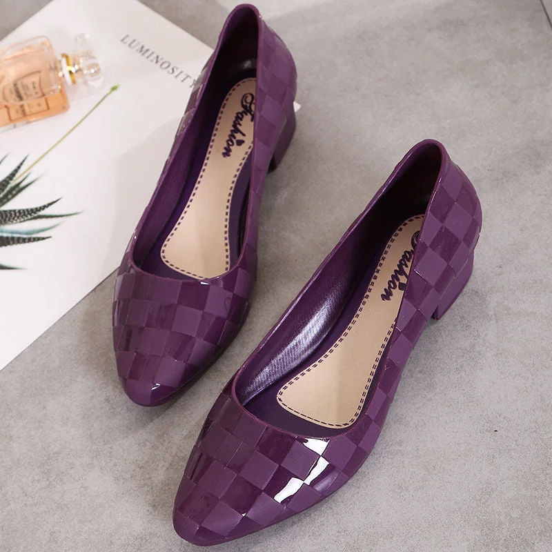 Fashion Water Shoes,Women Rain Boots,Household Kitchen Wearing Jelly Galosh,Antiskid Rubber Shoe,Blue,Purple,Black,Dropshipping