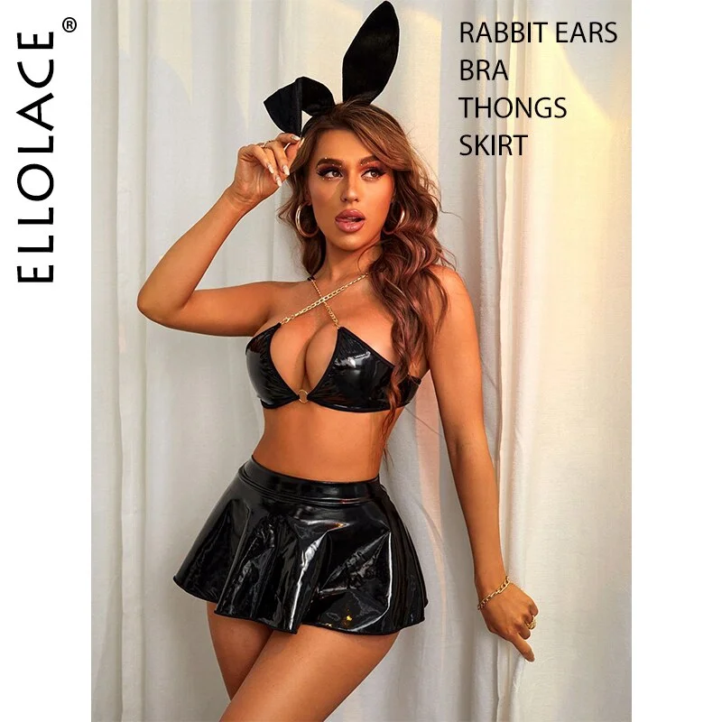 Billionm Latex Bunny Female Lingerie Naked Woman Pornography Pvc Fetish Sissy Sexy Erotic Hot Outfit Leather Night Wears Ladies