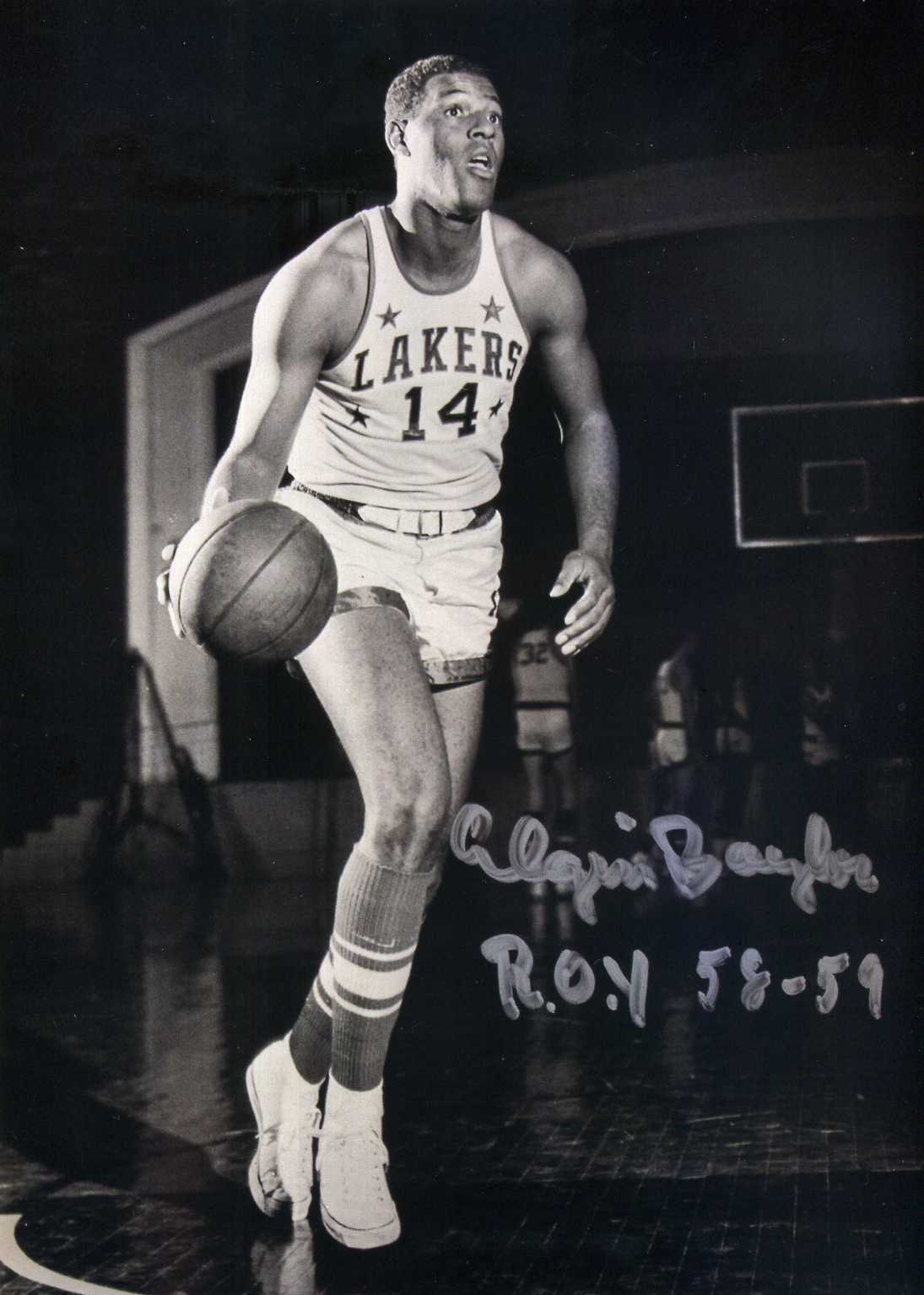 ELGIN BAYLOR Signed Photo Poster paintinggraph - Basketball Player LA LAKERS - preprint