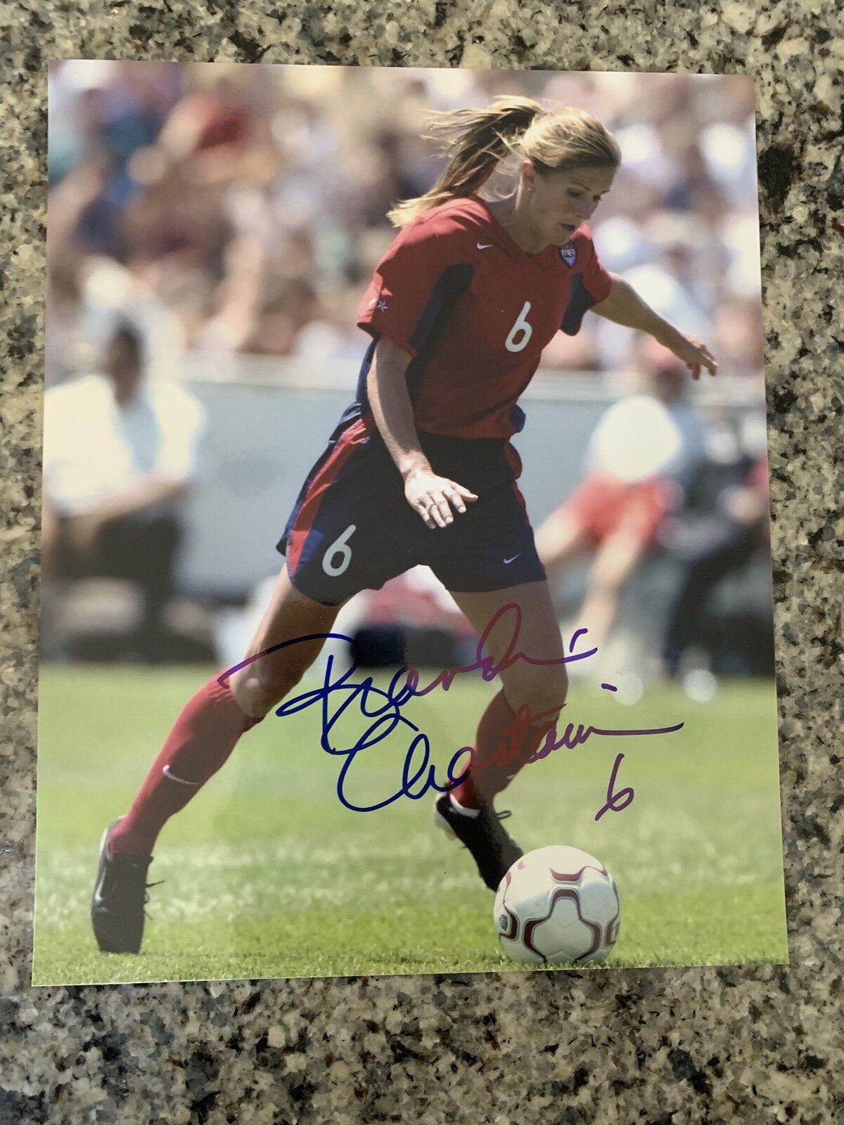 Brandi Chastain Signed 8X10 Photo Poster painting Autographed USA Champion