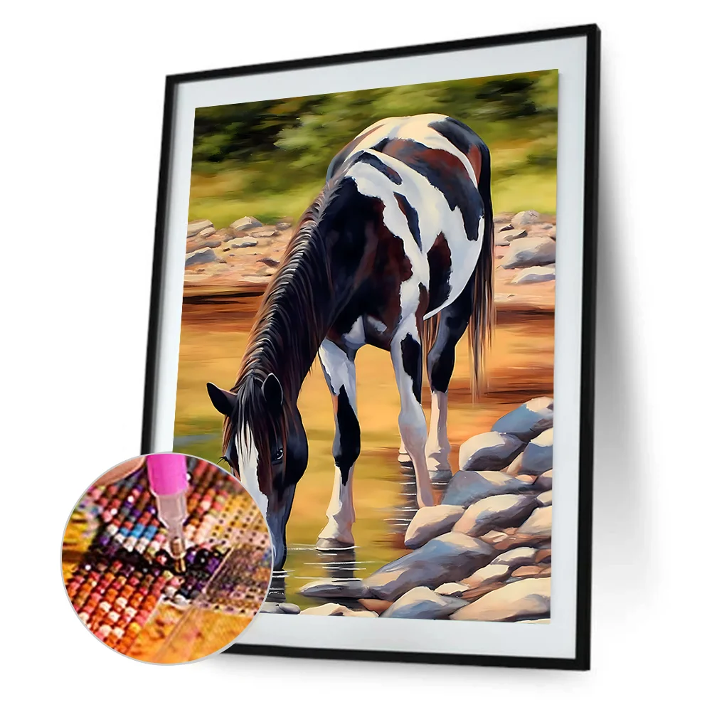Diamond Painting - Full Round Drill - Horse(Canvas|30*40cm)