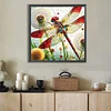 (40*40cm)Dragonfly Dandelion - Full Round Drill Diamond Painting