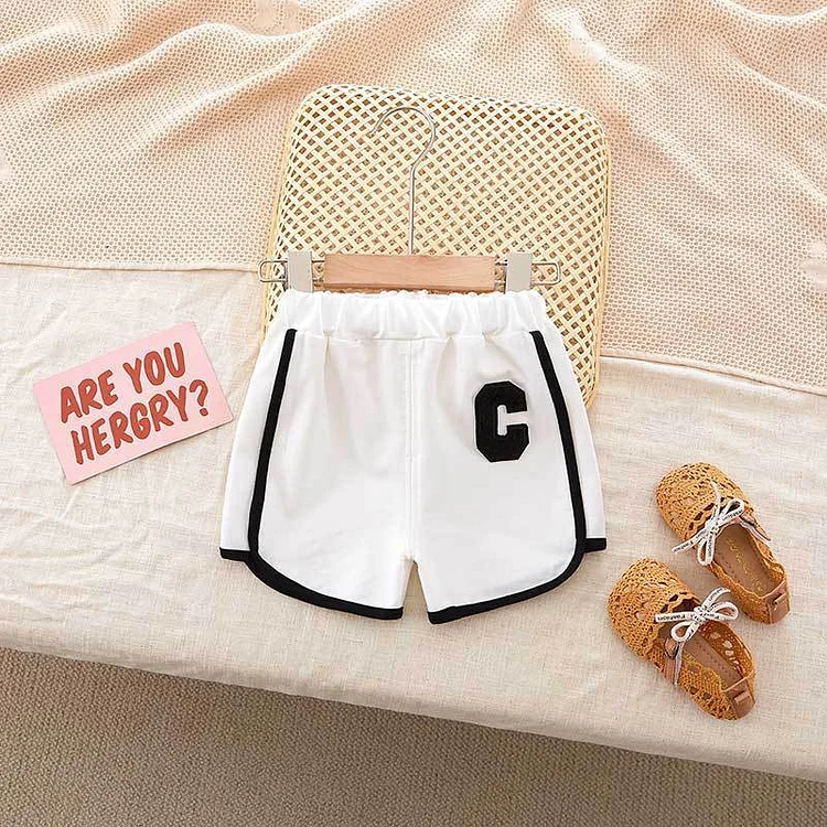 Baby Toddler Boy/Girl Letter Suspender Summer Sport Shorts