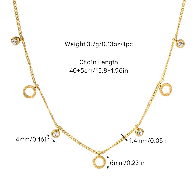 Basic Modern Style Classic Style Heart Shape Flower Fish Tail Titanium Steel Zircon Plating Inlay Pendant Necklace