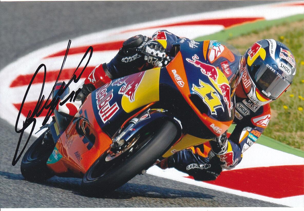 SANDRO CORTESE Signed Moto3 RED BULL KTM AJO Colour Photo Poster painting