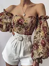Strapless Off-The-Shoulder Blouses&Shirts Tops