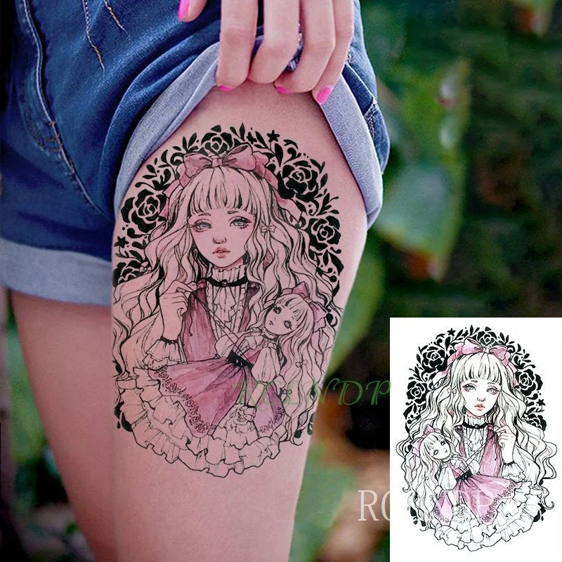 Waterproof Temporary Tattoo Sticker sexy on body back big crown tatto stickers flash tatoo fake tattoos for women men