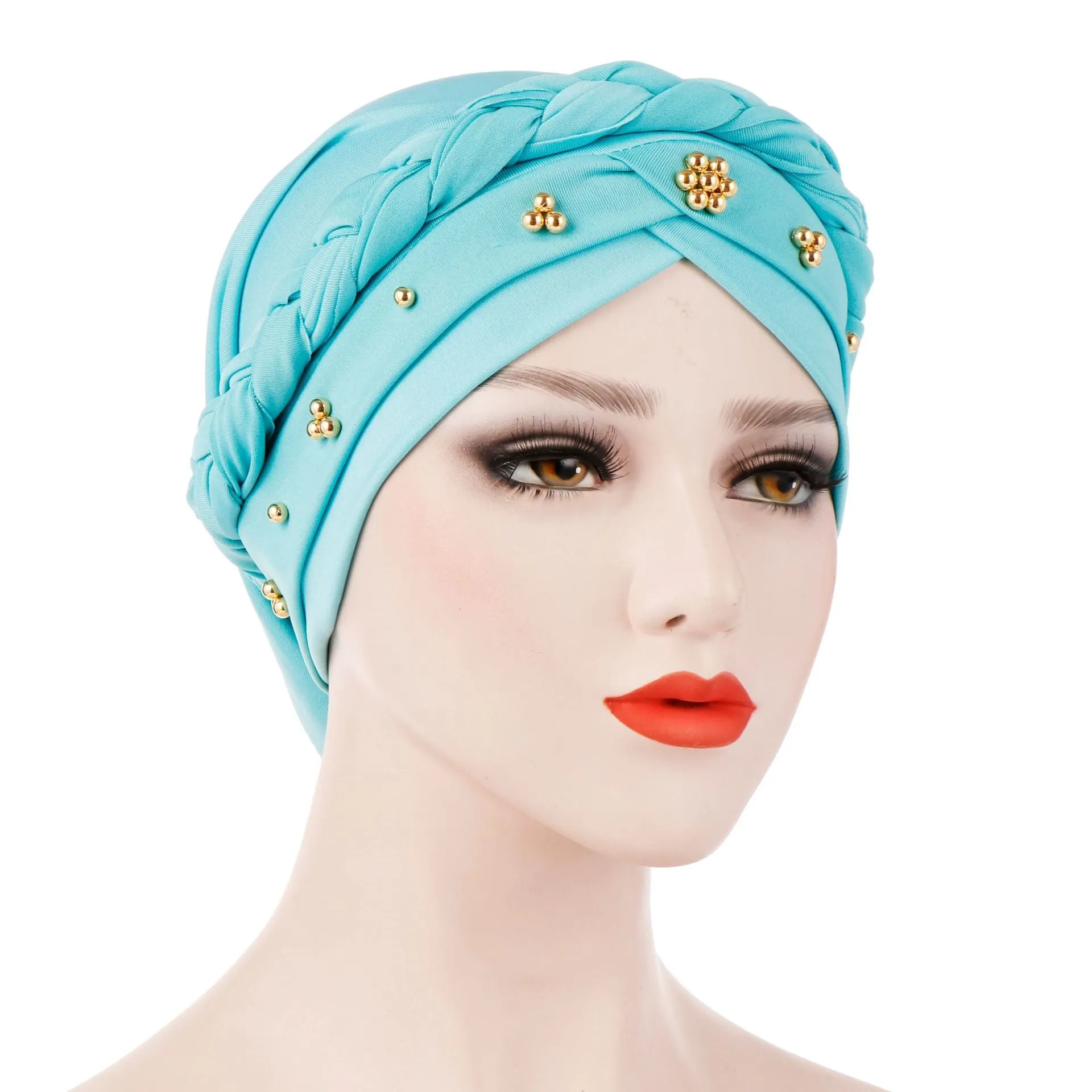 Women's Floral Printed Muslim Turban Hat Cap