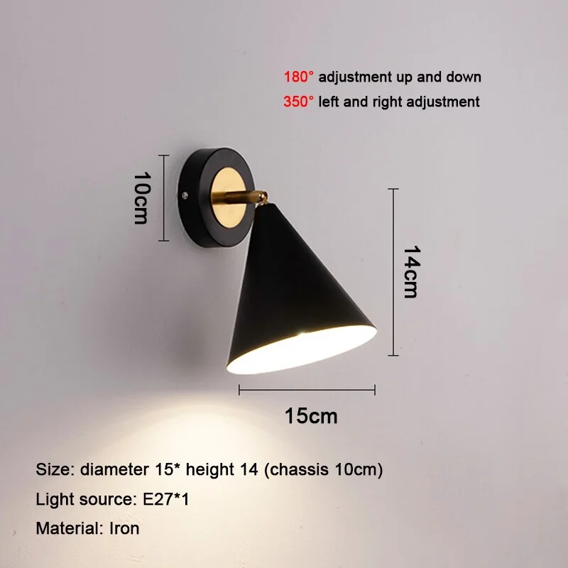 Vintage Nordic Bedroom Interior Led Wall Lamp Sconce Loft Wall Lamps for Living Room Bed Side Lamp Light Decorations Lights Home