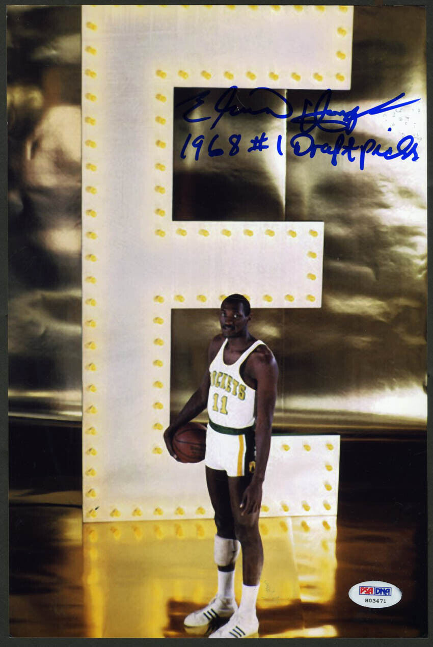 Elvin Hayes SIGNED 8x12 Photo Poster painting Big E Stat Washington Rockets PSA/DNA AUTOGRAPHED