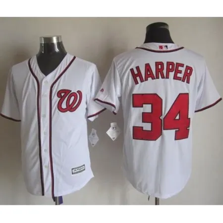 Nationals #34 Bryce Harper White New Cool Base Stitched MLB Jersey