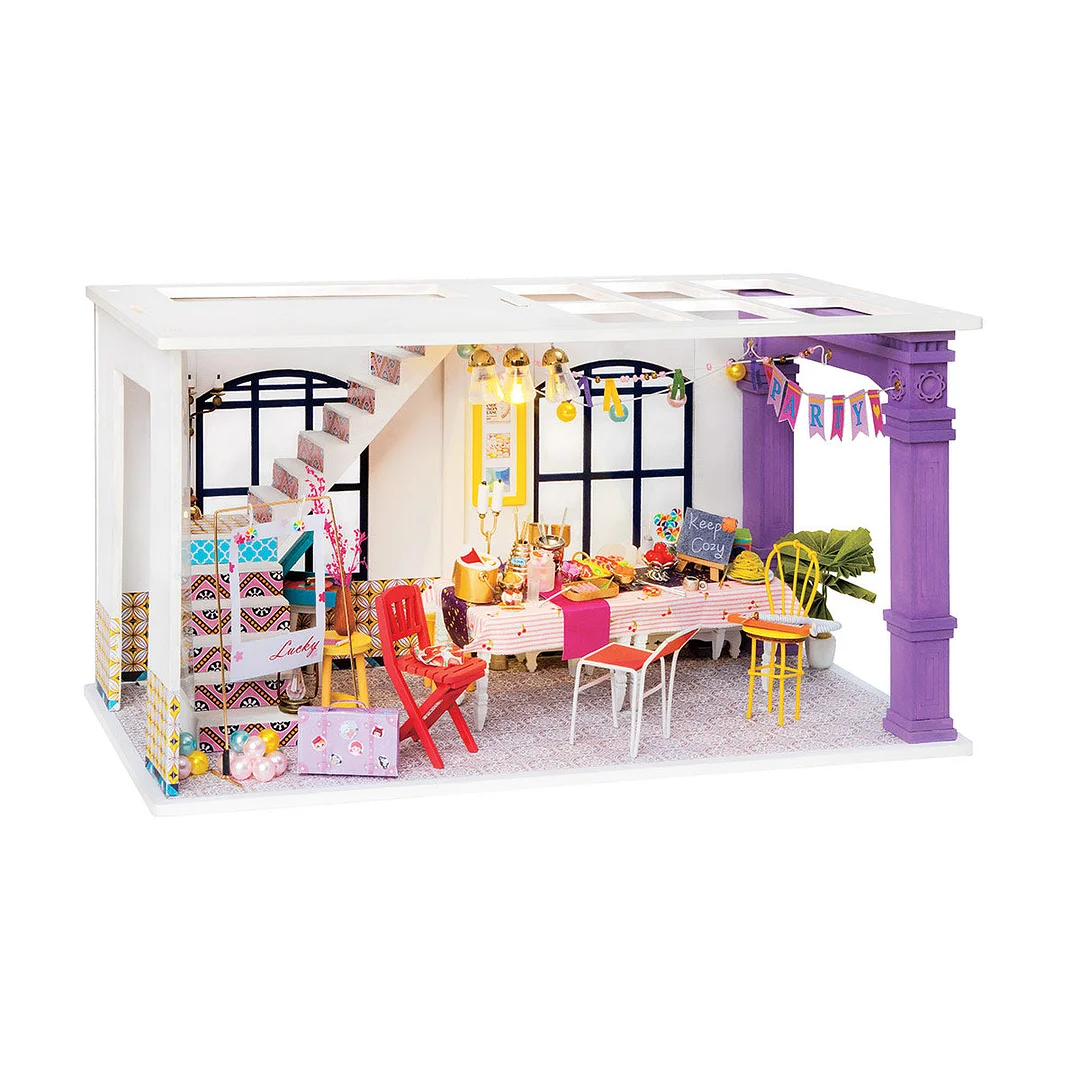 Rolife Party Time DGF03 DIY Miniature Dollhouse 1:18