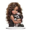 Diamond Painting Acrylic Little Girl Tabletop Ornament Kit for Home Office Decor