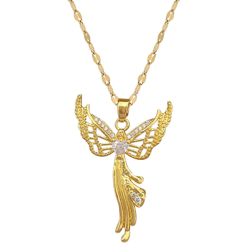 Moon Geometric Stainless Steel Stainless Steel Necklaces