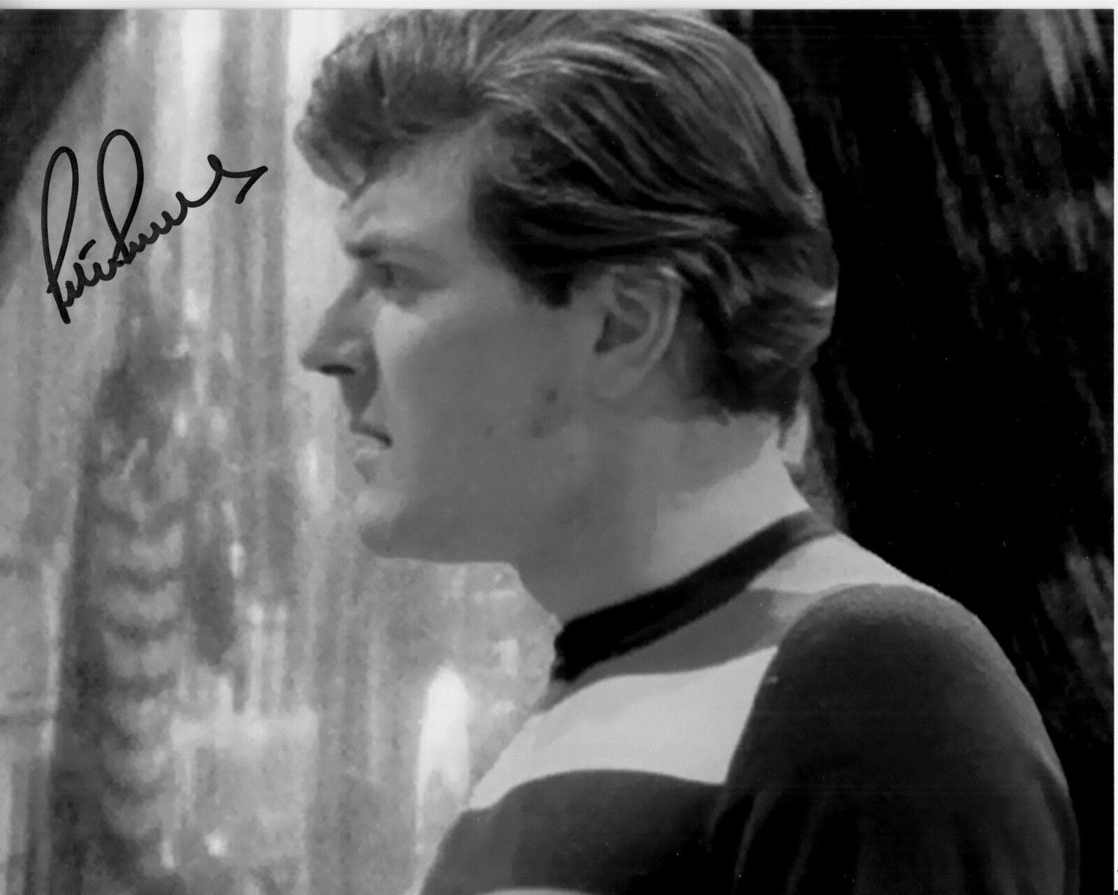 PETER PURVES hand-signed DOCTOR WHO 8x10 w/ uacc rd coa FANTASTIC B/W CLOSEUP