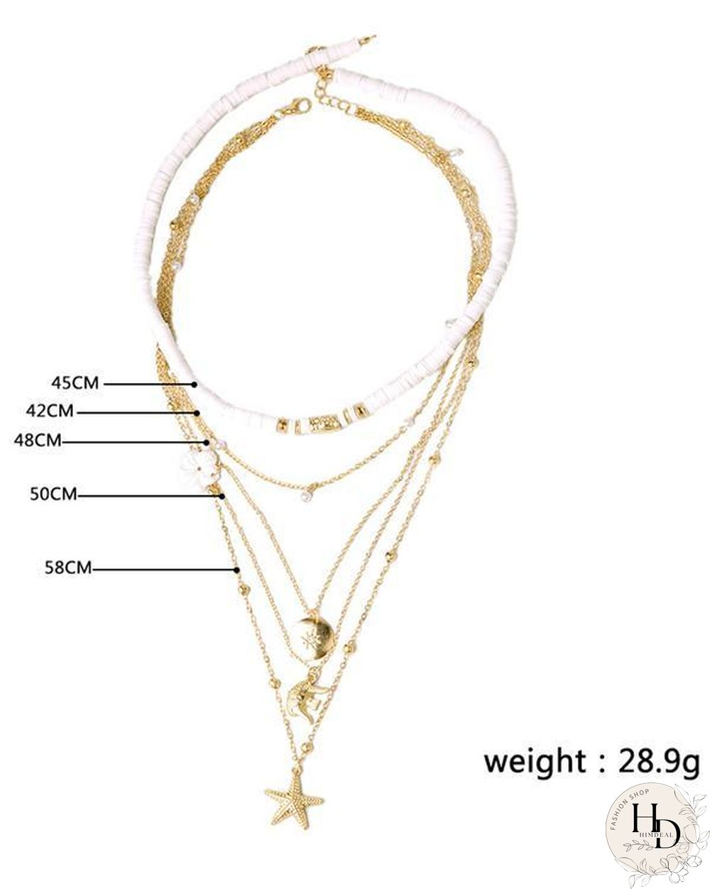 Star Flower Layer Necklace