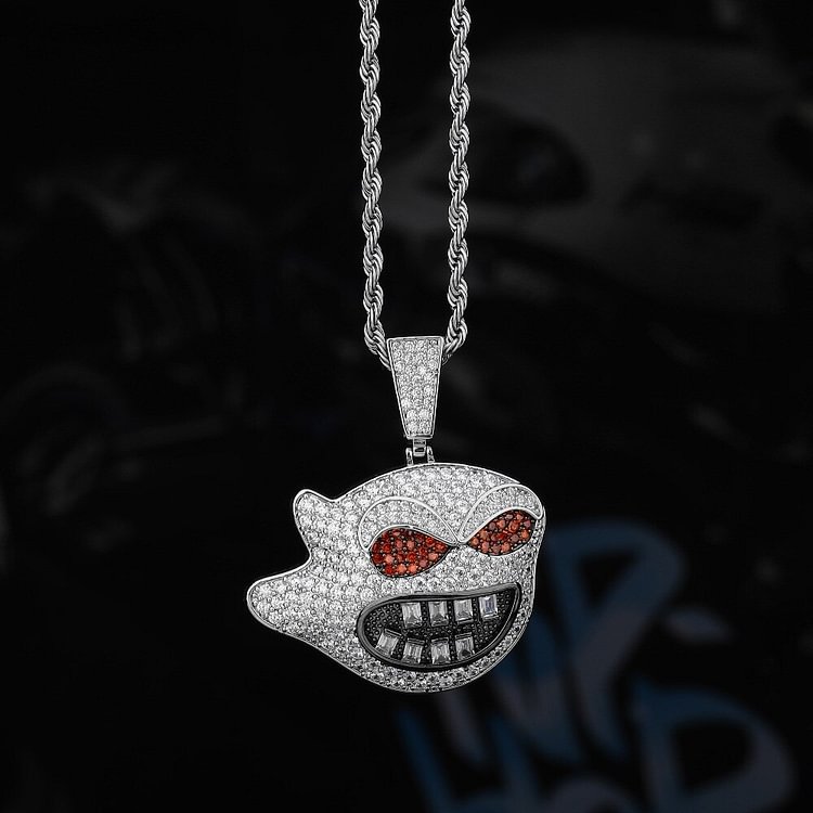 Savage and Evil Red-eyed Ghost Necklace Pendant