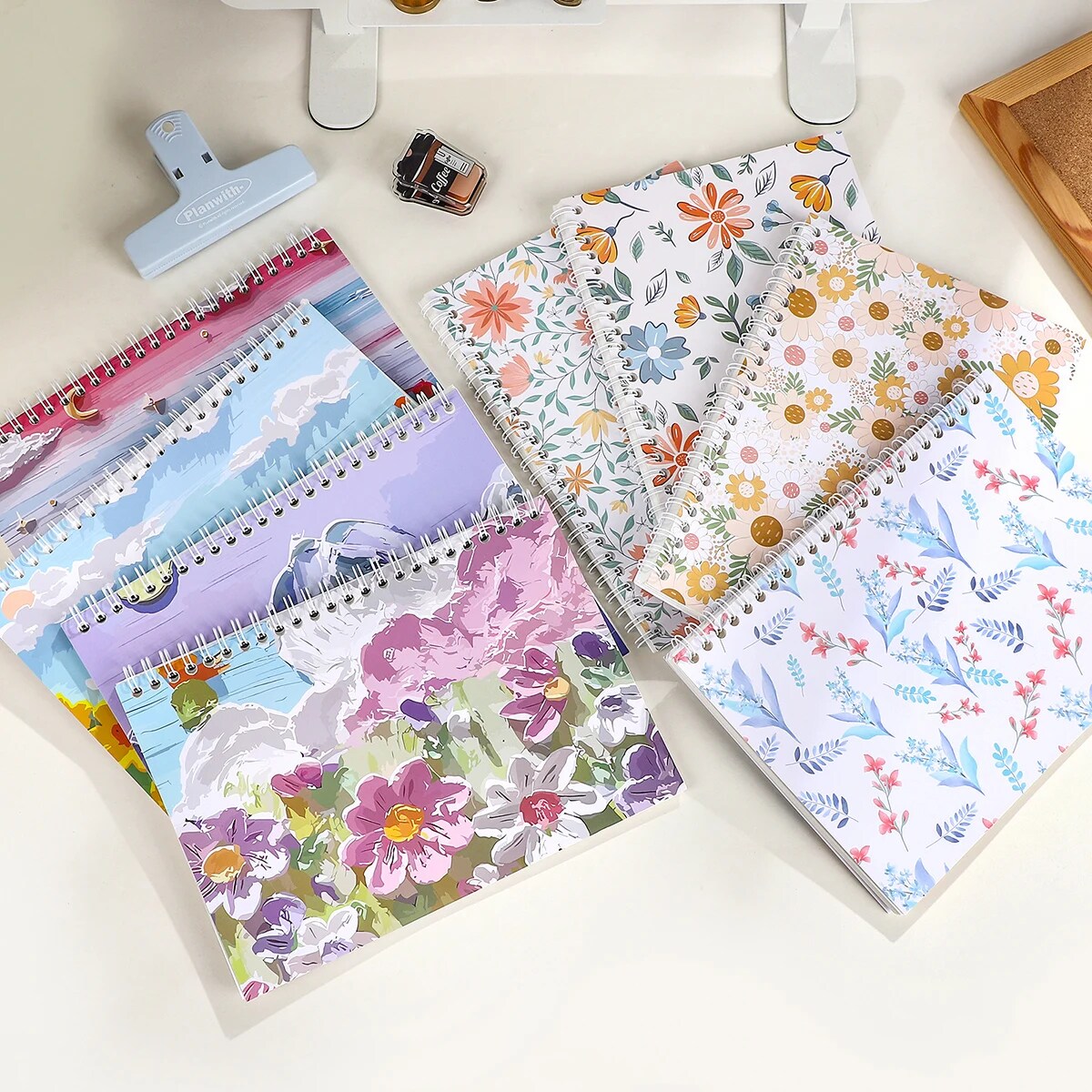 저널세이 A5 꽃 본체 가로 그림 풍경 릴리스지 노트