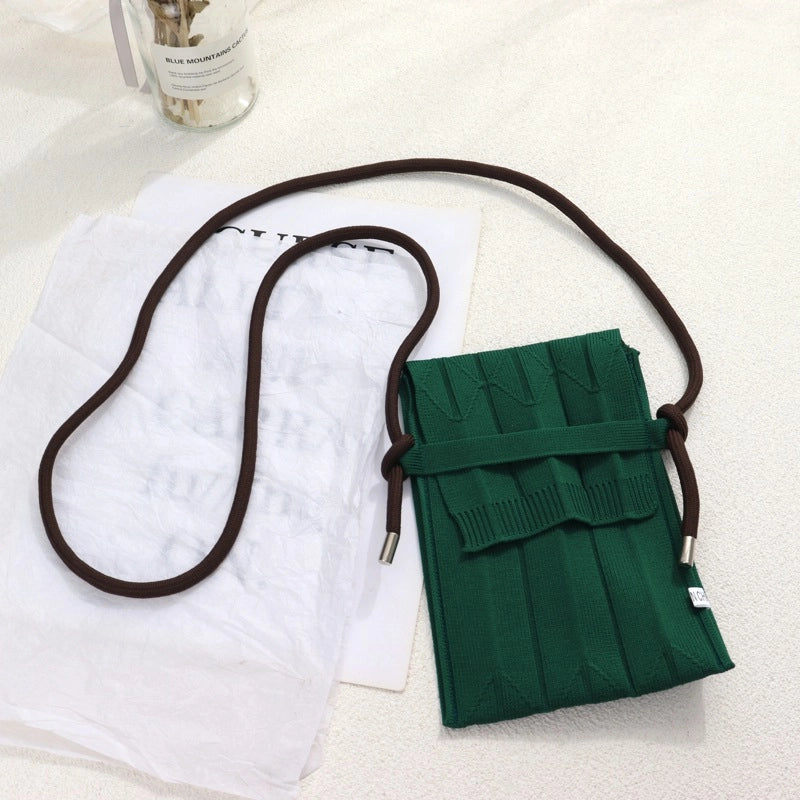 Women’s Small Polyester Solid Color Streetwear Square Flip Cover Shoulder Bag