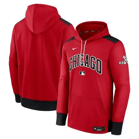 Women's Chicago White Sox  Red/Black 2025 City Connect Authentic Collection Performance Pullover Hoodie