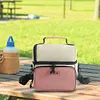 Double Layers Lunch Bag Leak Proof Hand-Held Cooler Box Portable Picnic Trip Bag