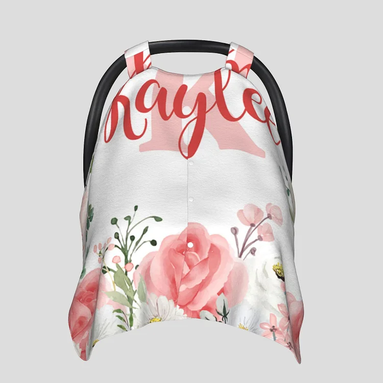 Personalized Baby Flower Car Seat Canopy for Comfort & Unique| C46
