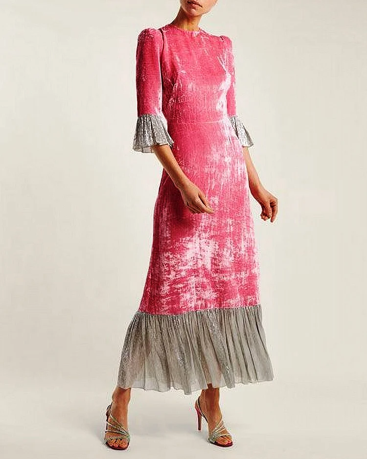 Christmas Party Velvet Dress Midi Dress