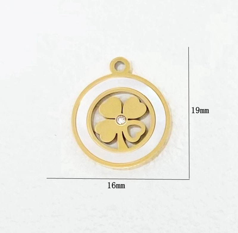 1 Piece 304 Stainless Steel Solid Color Jewelry Accessories Pendant