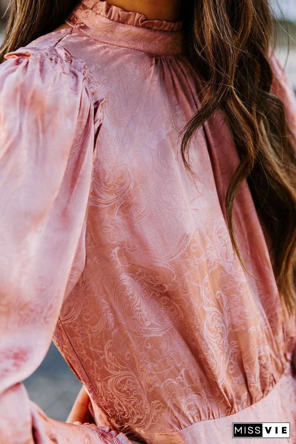 Open Back Jacquard Hip Package Dress