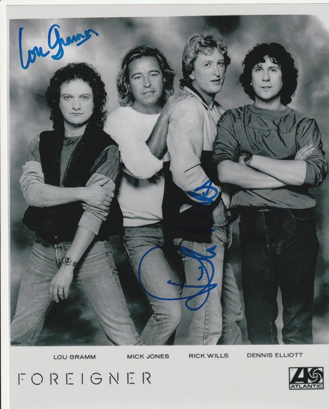 * FOREIGNER * signed autographed 8x10 Photo Poster painting * RICK WILLS & LOU GRAMM * 2