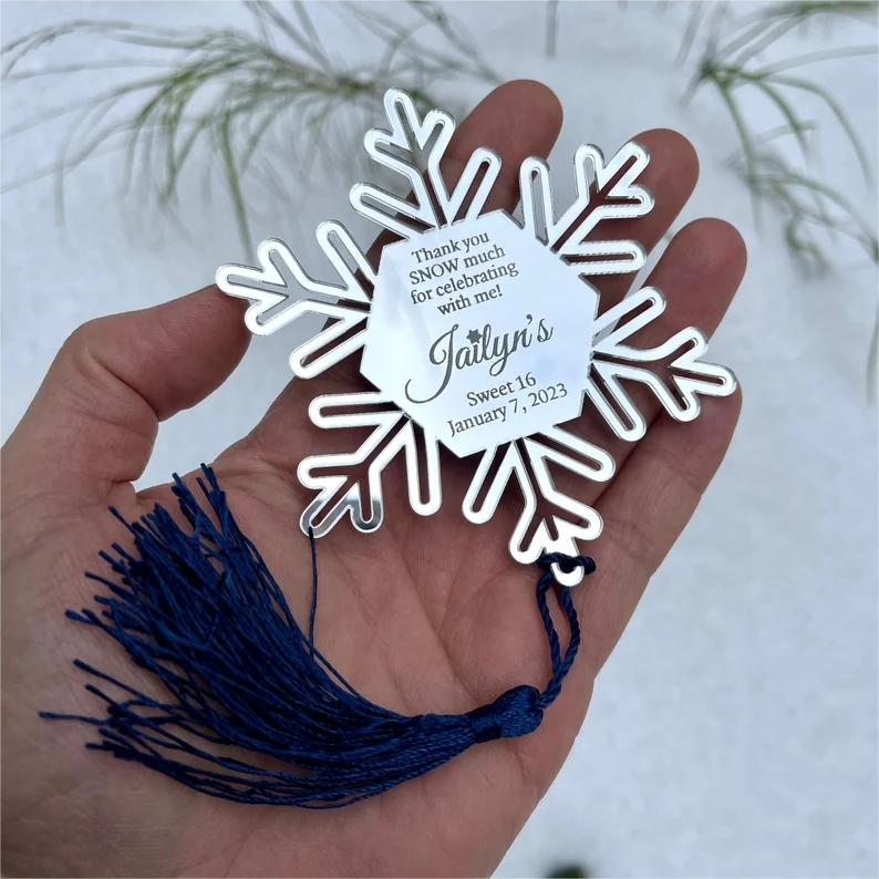 Snowflake Mirror Magnet-Christmas Decor