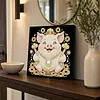 DIY Pearl Painting Pig for Home Wall Decor with Frame(30x30cm)