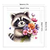 Raccoon-Partial 11CT Stamped Cross Stitch Bead Embroidery 36*36cm/14.17*14.17in tapestrymarket