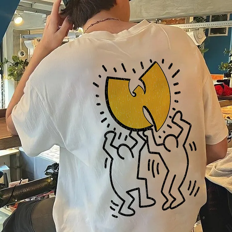 Two People Dancing Printed T-shirt