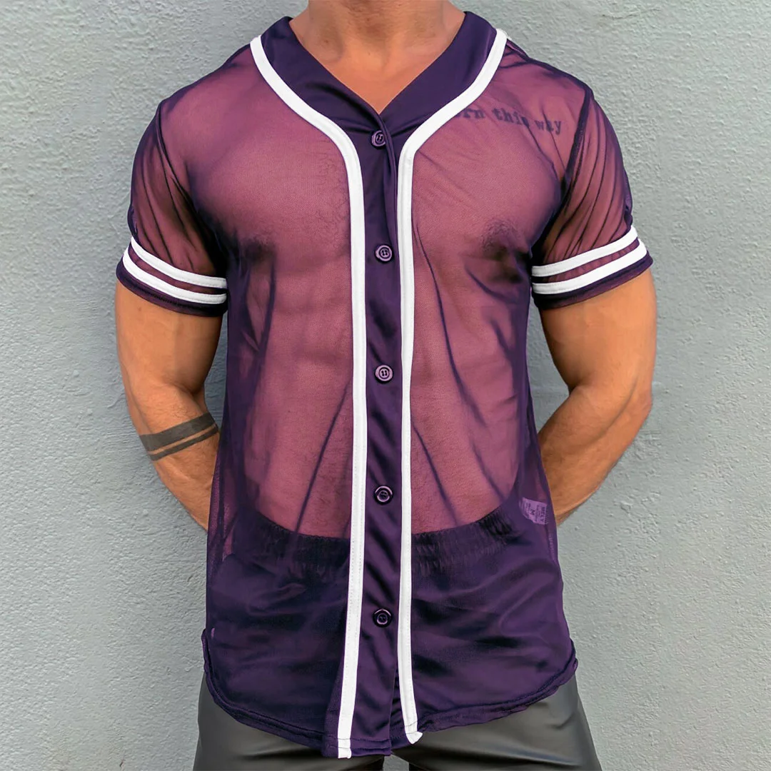 Men's Sexy Mesh Sheer Shirt-inspireuse