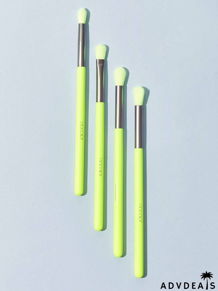 4pcs Neon Lime Makeup Brush