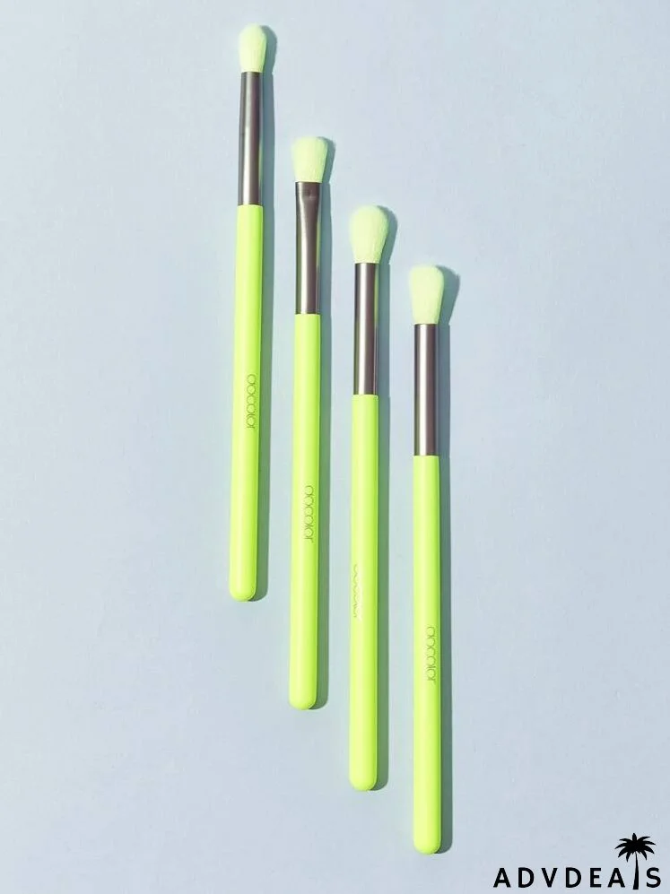 4pcs Neon Lime Makeup Brush
