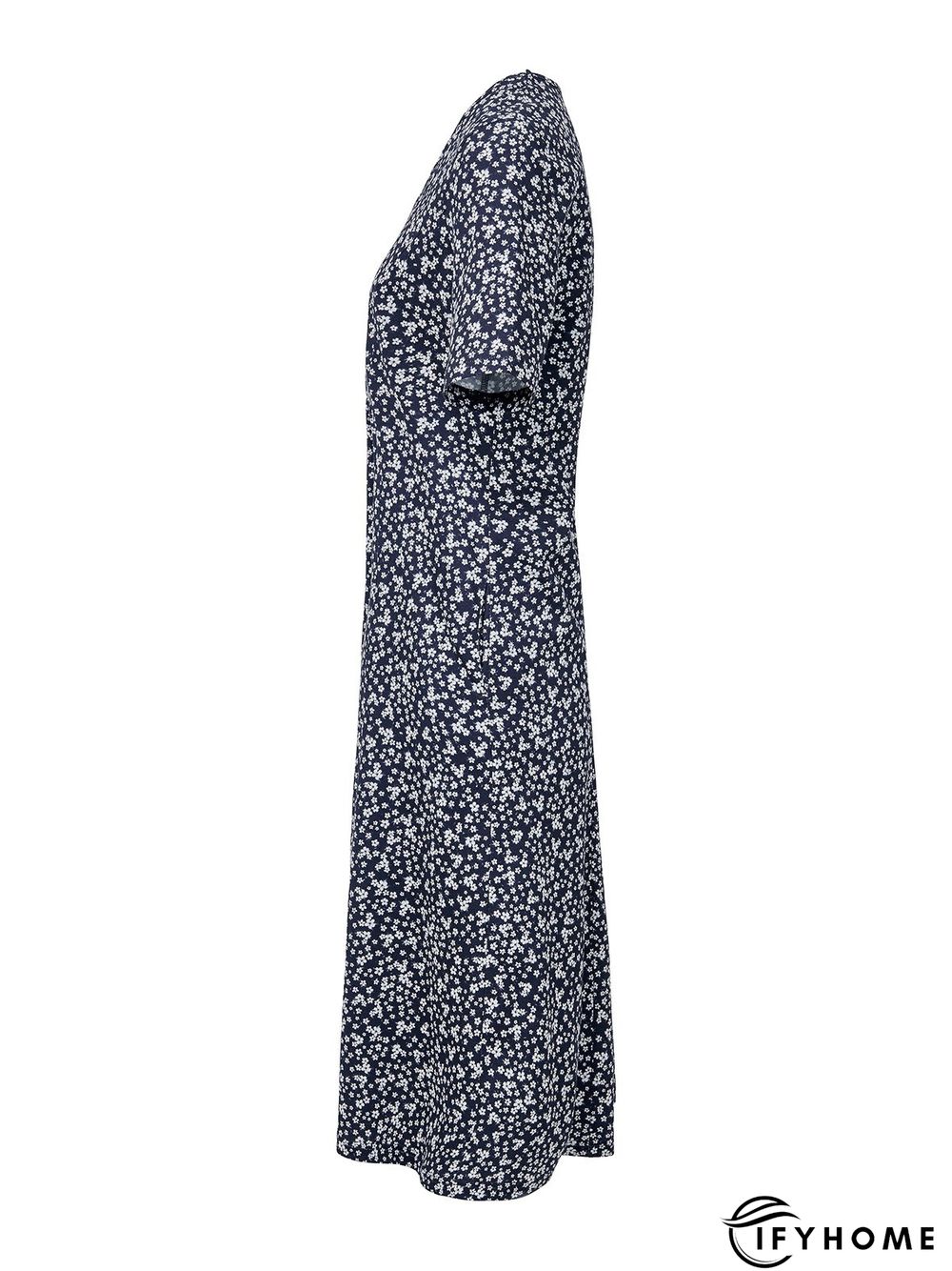 Summer Floral Pockets Midi Dress | IFYHOME