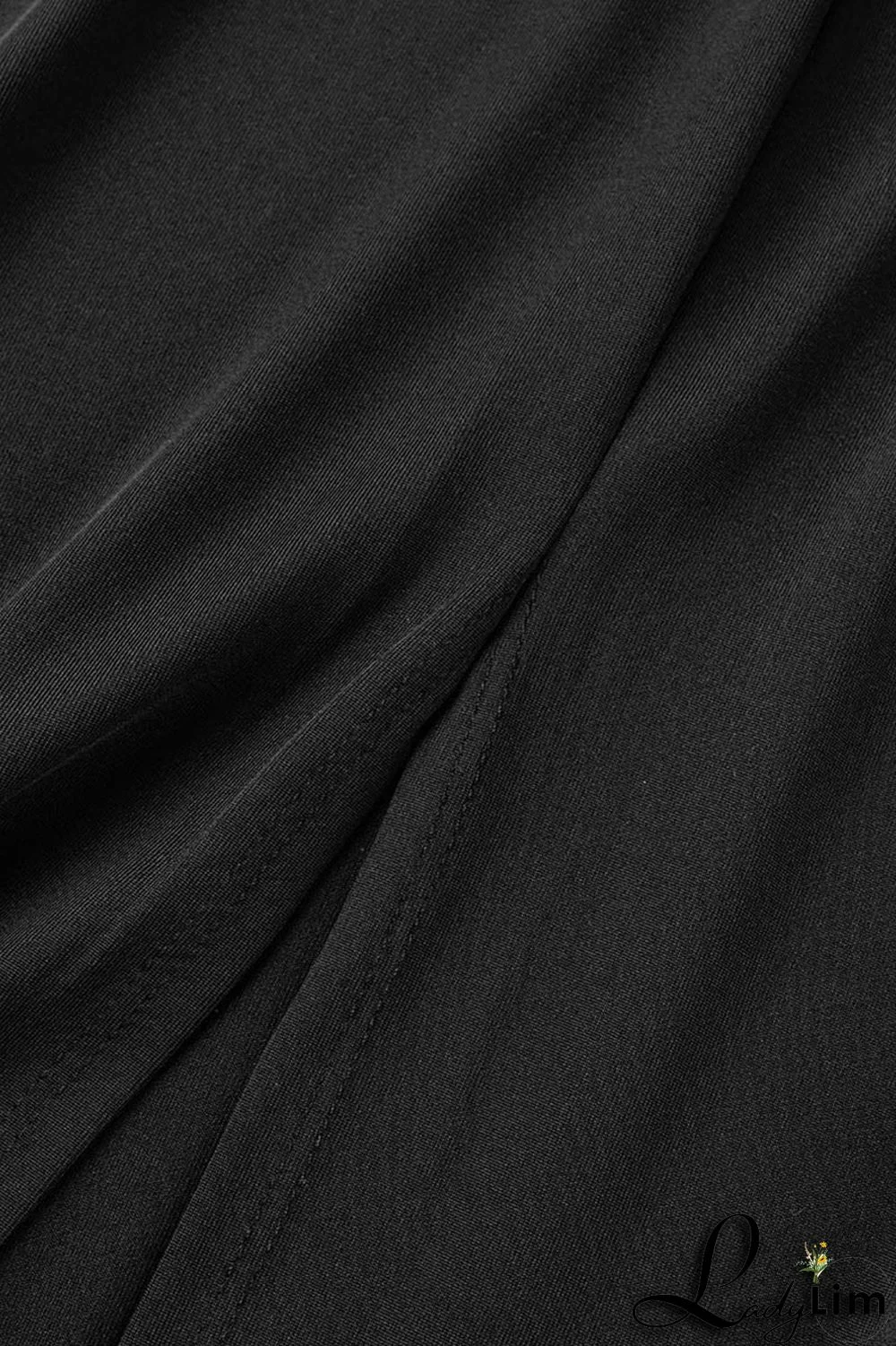 Coffee Sexy Solid Fold V Neck Asymmetrical Dresses