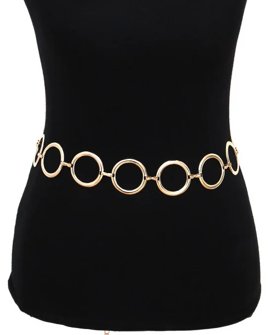 Geometric Ring Design Cutout Body Chain Waist Chain