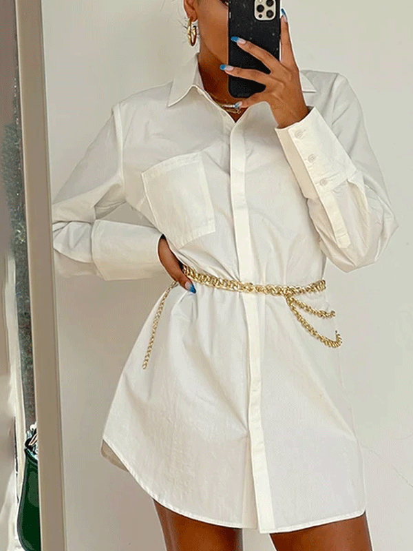Long sleeve shirt dress