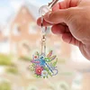 (US Only)6Pcs DIY Dragonfly Special Shape 5D Diamond Art Keychain for Birthday Gift
